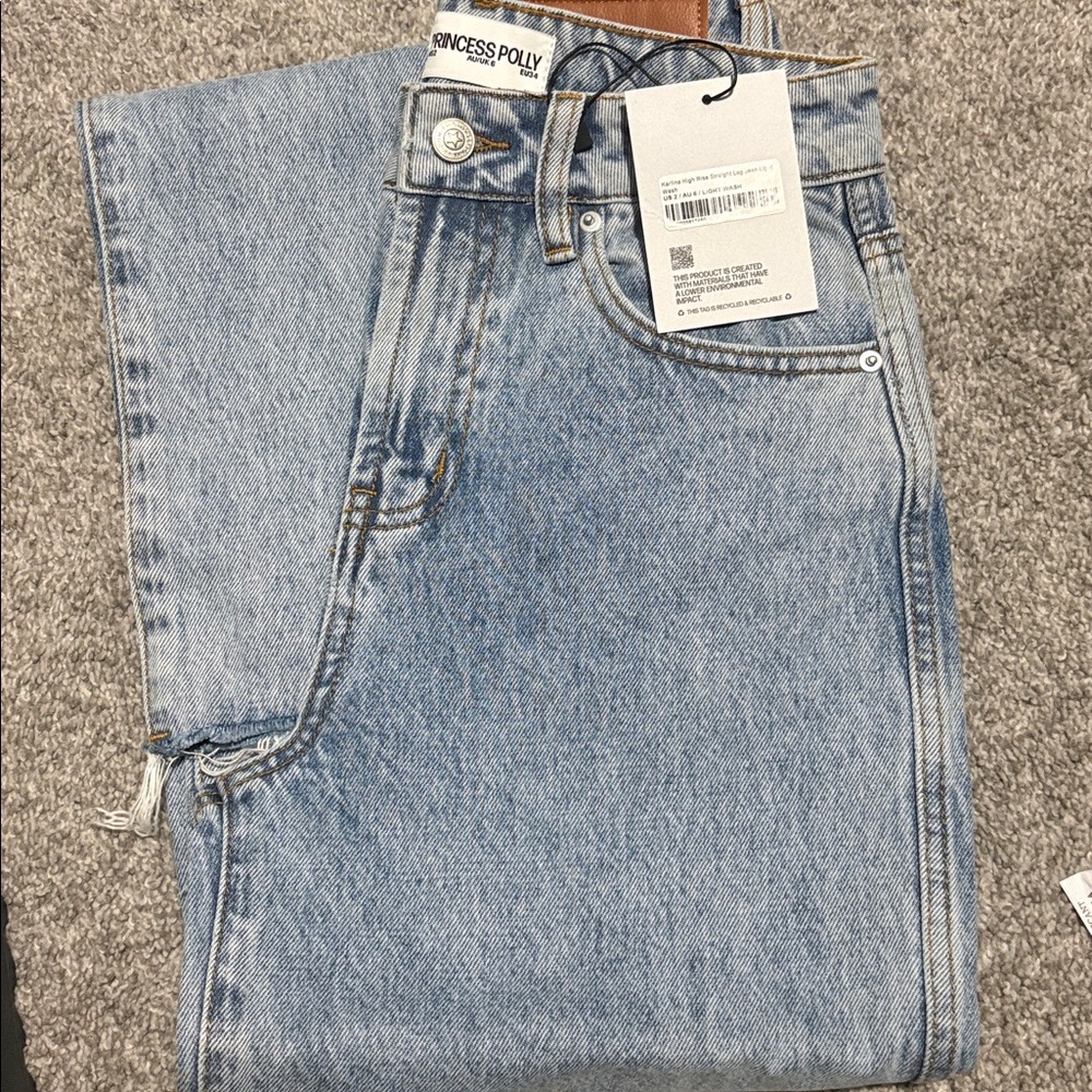 Karlina High Rise Straight Leg Jean Light Wash - Picture 5 of 6